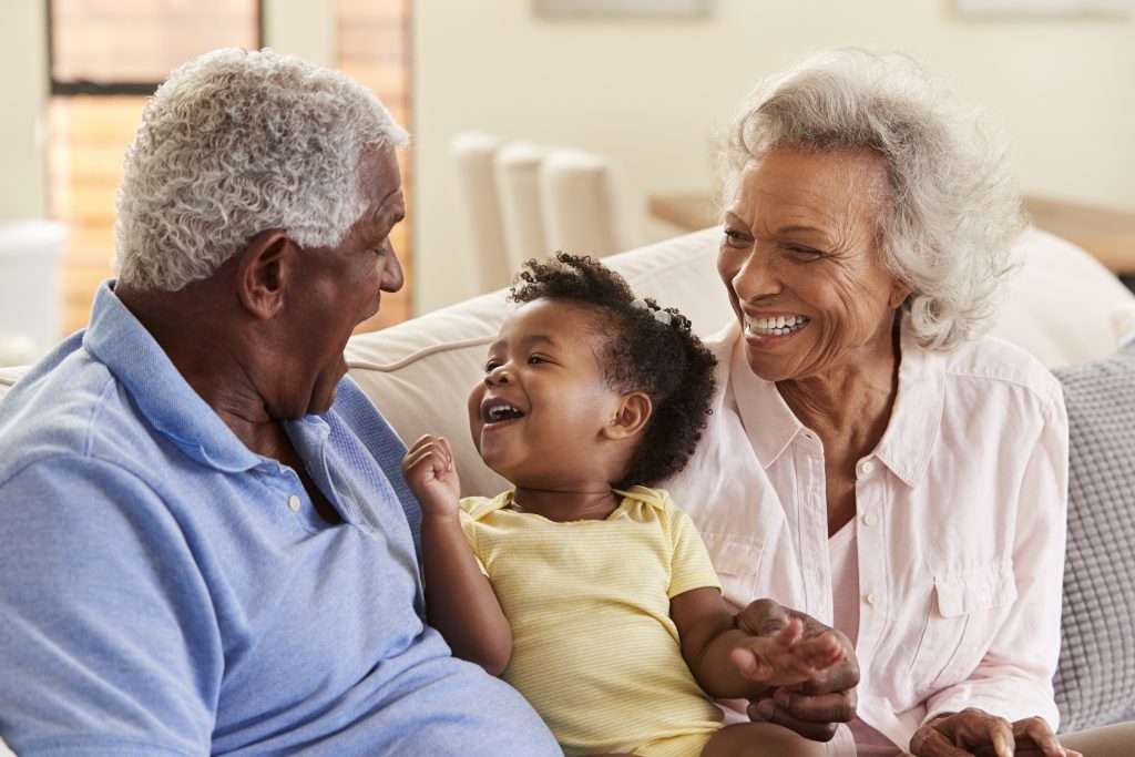 African American grandparents enjoying time with their grandchildren